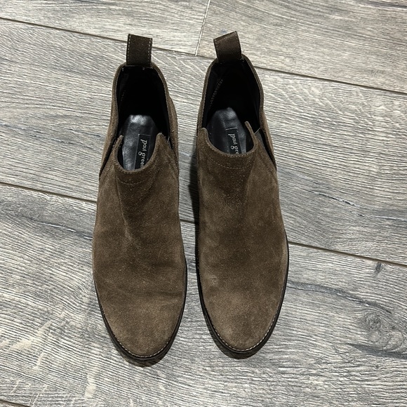 • Paul Green • Suede Leather Pull On Ankle Bootie’s Brown 7 Women’s - Picture 2 of 5
